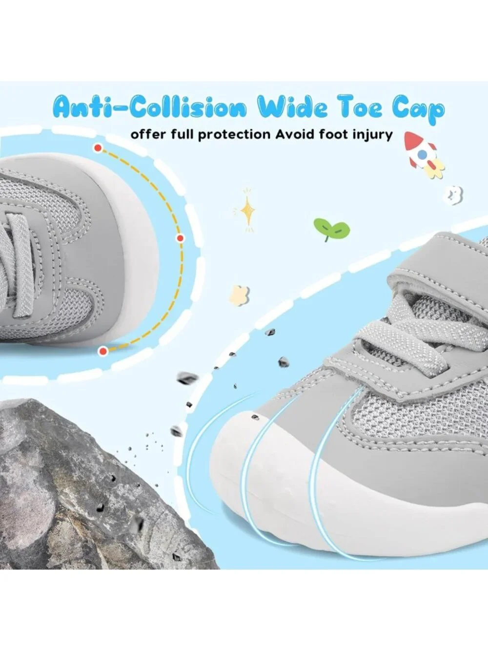 Breathable Infant Crib Sneakers for Boys & Girls - Lightweight First Walking